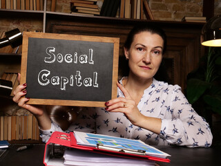  Social Capital phrase on chalkboard.
