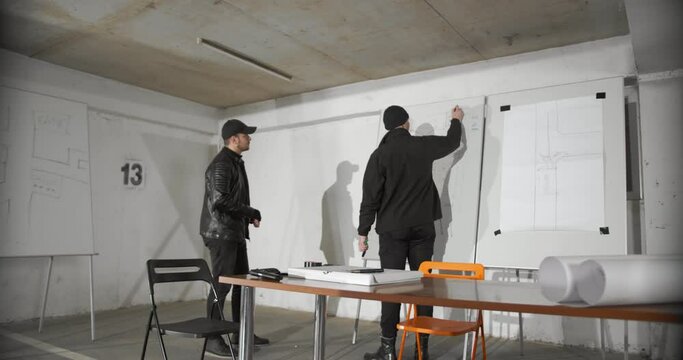 Bandits preparing for a heist