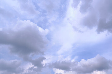 The texture of rain clouds, rain clouds gather in one place, dragging the blue sky.