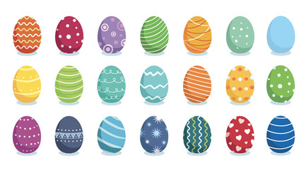 Colorful easter eggs hand