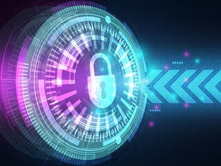 cyber security concept  technology hitech background