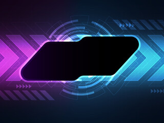 abstract technology. hi tech background banner template with copy space