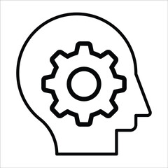brainstorming line icon modern illustration