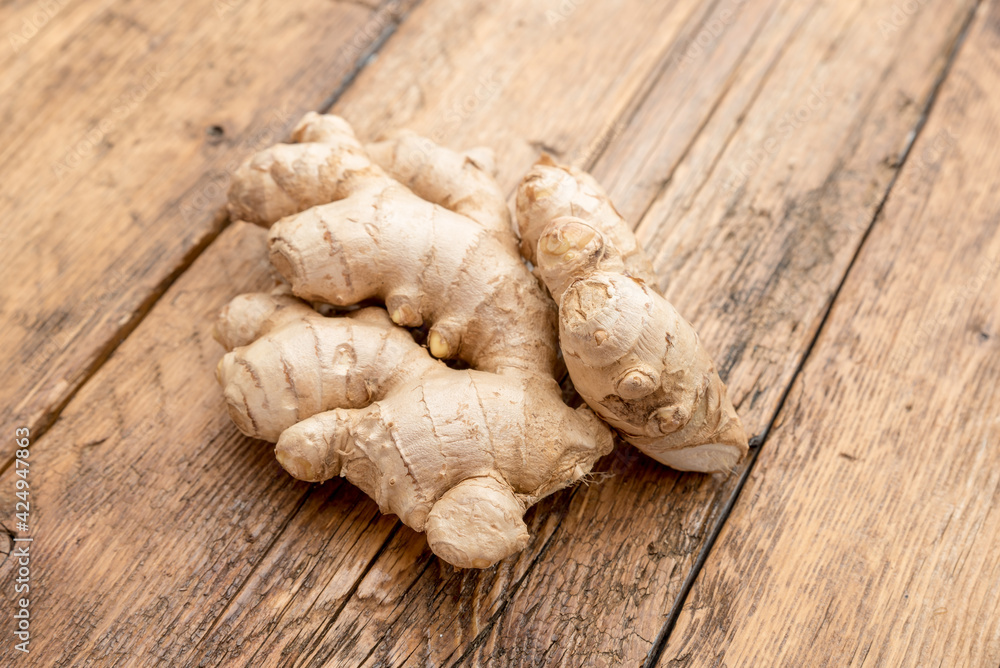 Canvas Prints healthy ginger root close up