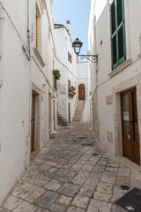 Fototapeta na wymiar Locorotondo Puglia streets panorama