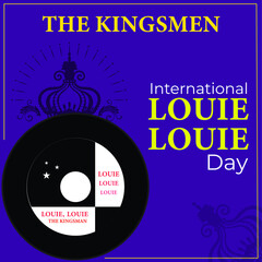 International Louie Louie Day. abstract background