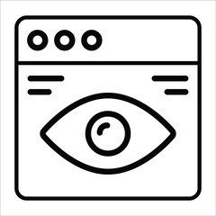 website vision line icon modern illustration