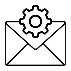 email management line icon modern illustration