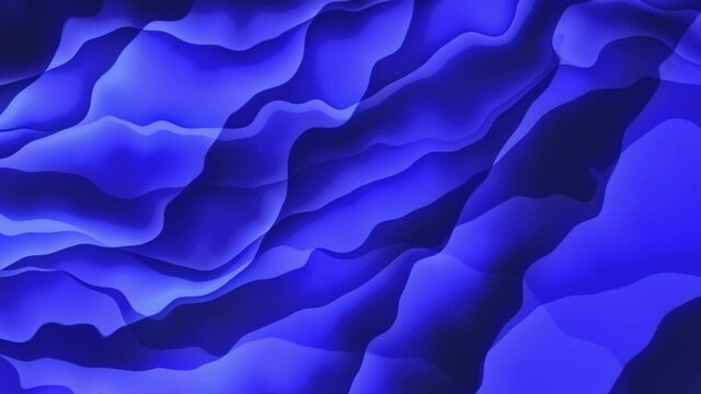 Abstract, blue wave in smooth motion