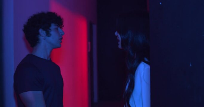 jealousy scene - furious girl accuses her boyfriend of having cheated on her