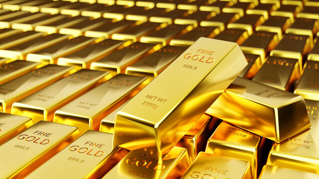 Pure gold Business concept of gold trading in the stock market