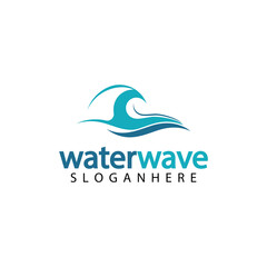 water wave logo design template