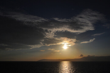 fantastischer sonnenuntergang