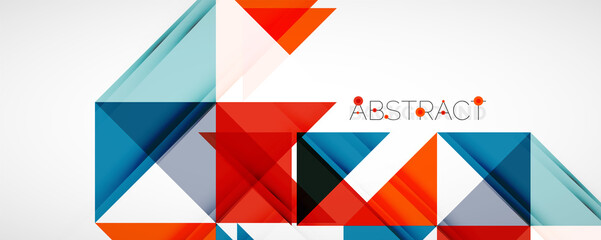 Set of vector triangle geometric backgrounds. Vector illustration for covers, banners, flyers and posters and other designs