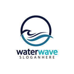 Fototapeta premium water wave logo design template