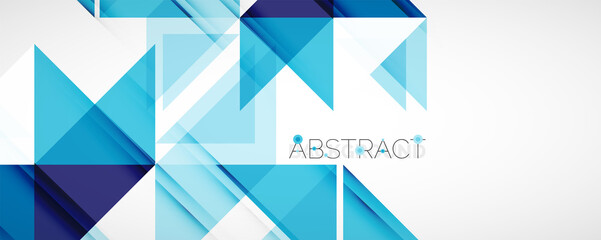 Set of vector triangle geometric backgrounds. Vector illustration for covers, banners, flyers and posters and other designs