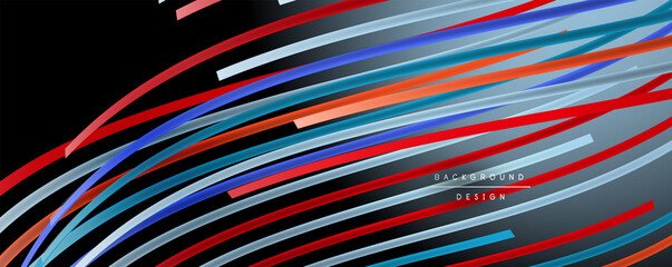 Abstract colorful lines vector background. Internet, big data and technology connections concept, abstract template