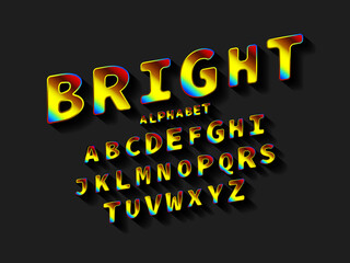 Bright. Creative high detail font
