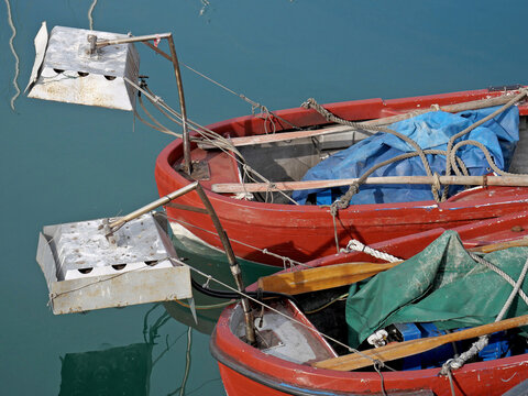 Fishing Boats With Rear Lights To Attract Prey