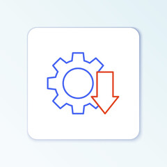 Line Cost reduction icon isolated on white background. Colorful outline concept. Vector