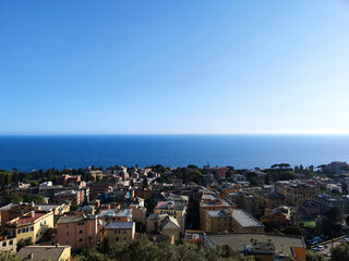 Genoa town view panorama from Sant Ilario