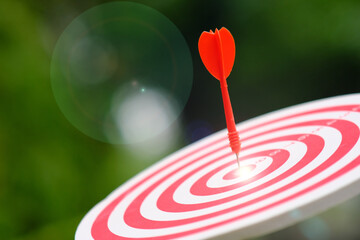 Fototapeta na wymiar red dart on target