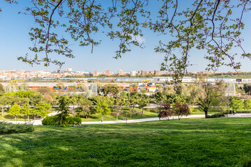 Fototapeta premium Madrid Enrique Tierno Galvan park, where the planetarium is located