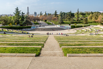 Madrid Enrique Tierno Galvan park, where the planetarium is located