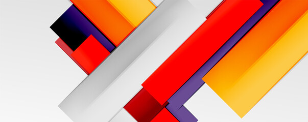 Obraz premium Multicolored lines background. Design template for business or technology presentations, internet posters or web brochure covers