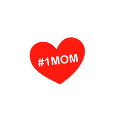 Vector hand drawn motivational and inspirational quote - Number one Mom. Calligraphic poster. Mother's Day design