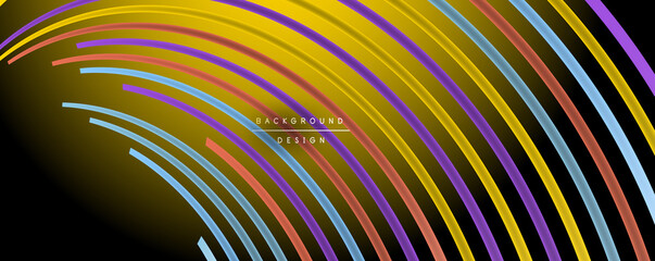 Abstract colorful lines vector background. Internet, big data and technology connections concept, abstract template