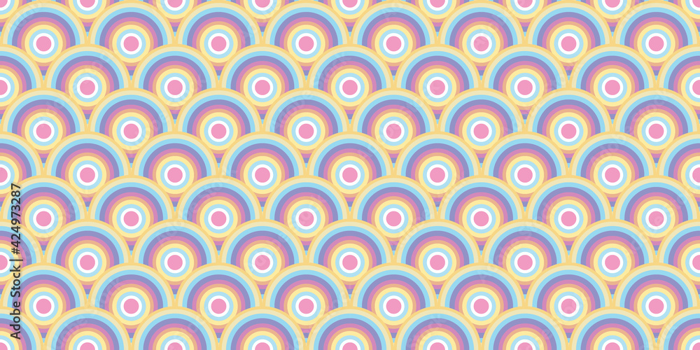 Poster Fish scale abstract geometric vector pattern background