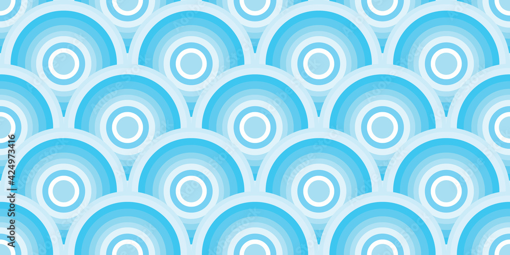 Poster Fish scale abstract geometric vector pattern background
