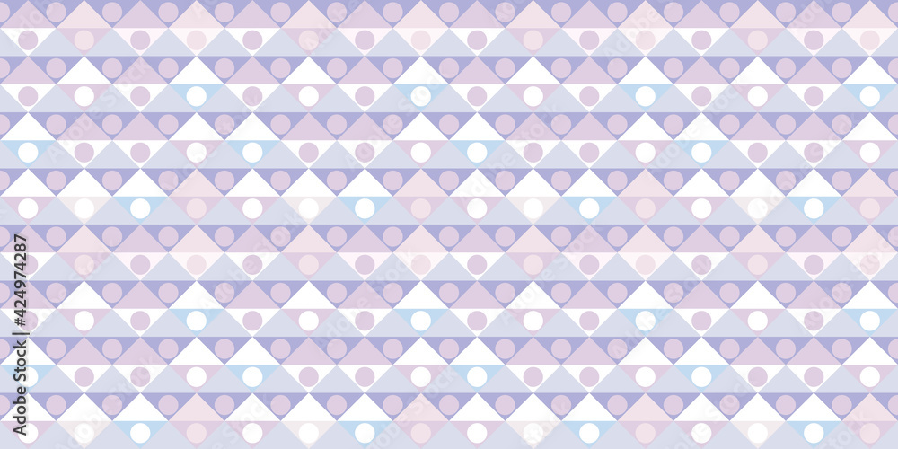 Poster Triangles, dots seamless geometric repeat pattern background