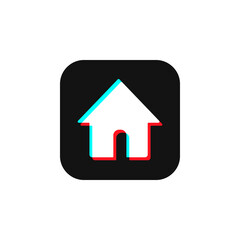 Home button icon, social media modern design button