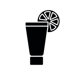 Citrus body cream glyph icon. Natural cosmetics and Make up. Thin line customizable illustration. Contour symbol. Vector isolated outline drawing.