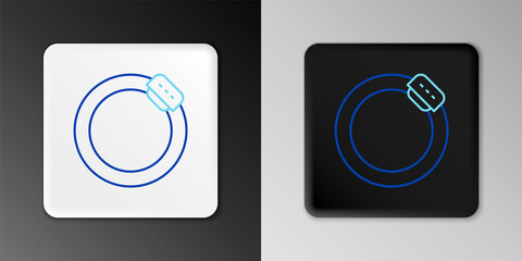 Line Bicycle brake disc icon isolated on grey background. Colorful outline concept. Vector