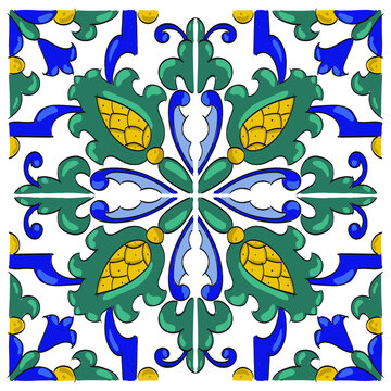 mattonella, caltagirone, decoro, floreale, astratto, esempio, illustrazione, foglia, design, fiore, decorazione, ornamento, vettoriale, cornice, azzurro, arte, cartiglio, natura, vintage, confine, dec
