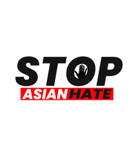 Stop Asian hate Poster template