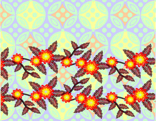 Indonesian batik motifs with very distinctive patterns. exclusive backgrounds. Vector Eps 10