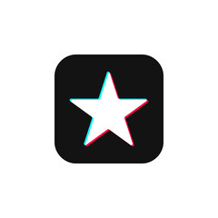 Star button icon, social media modern design button