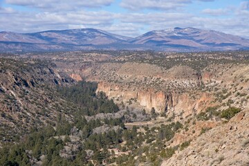 Fototapeta na wymiar Canyon near Los Alamos in NM