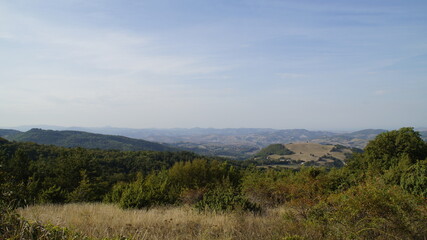 Fototapeta na wymiar Panorama da Monti delle Cesane
