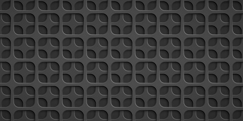Abstract background with squares holes in gray colors