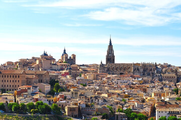 View of the Cathedral and the city of Toledo, Spain