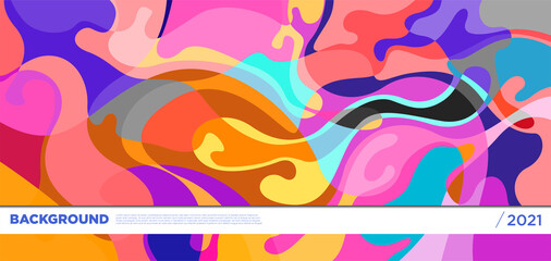 Vector colorful liquid abstract background pattern