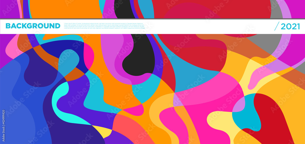 Poster vector colorful liquid abstract background pattern