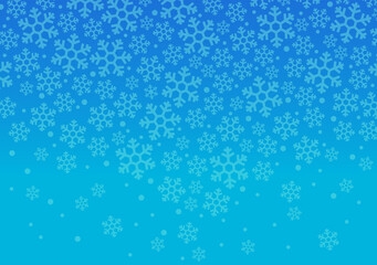 Blue background with snowflakes, Vector Illustration winter for Christmas and new year's eve holidays