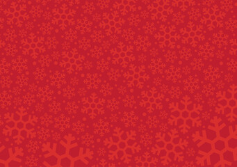 Red background with snowflakes, Vector Illustration winter for Christmas and new year's eve holidays