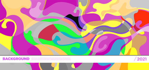 Vector colorful liquid abstract background pattern
